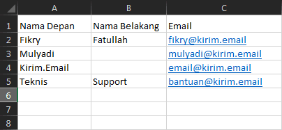 Membuat File CSV dari Microsoft Excel