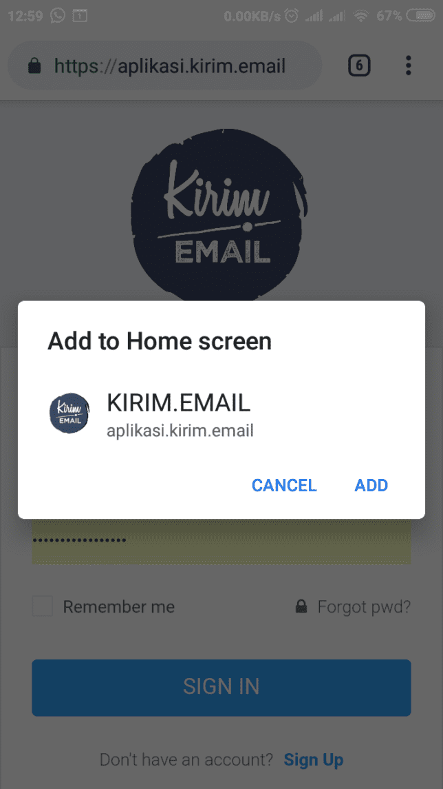 [Pengumuman] Mengakses Halaman Aplikasi KIRIM.EMAIL Kini Bisa Lebih Cepat Melalui Android - 10