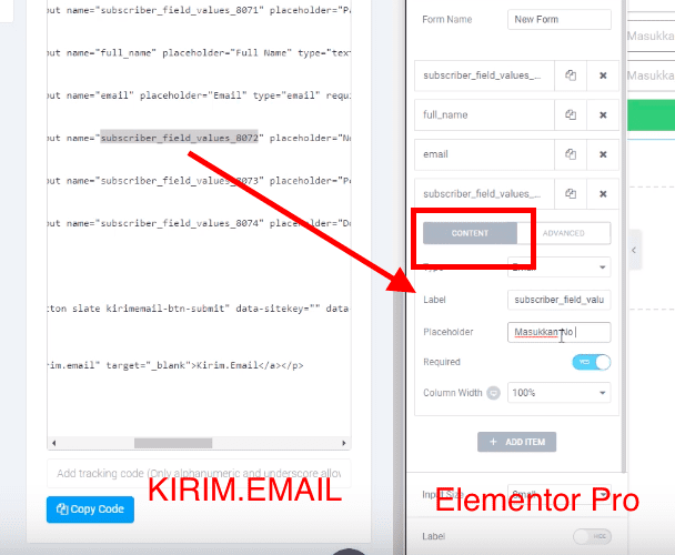 [Tutorial] Cara Mengintegrasikan KIRIM.EMAIL dengan Form Elementor Pro - 5