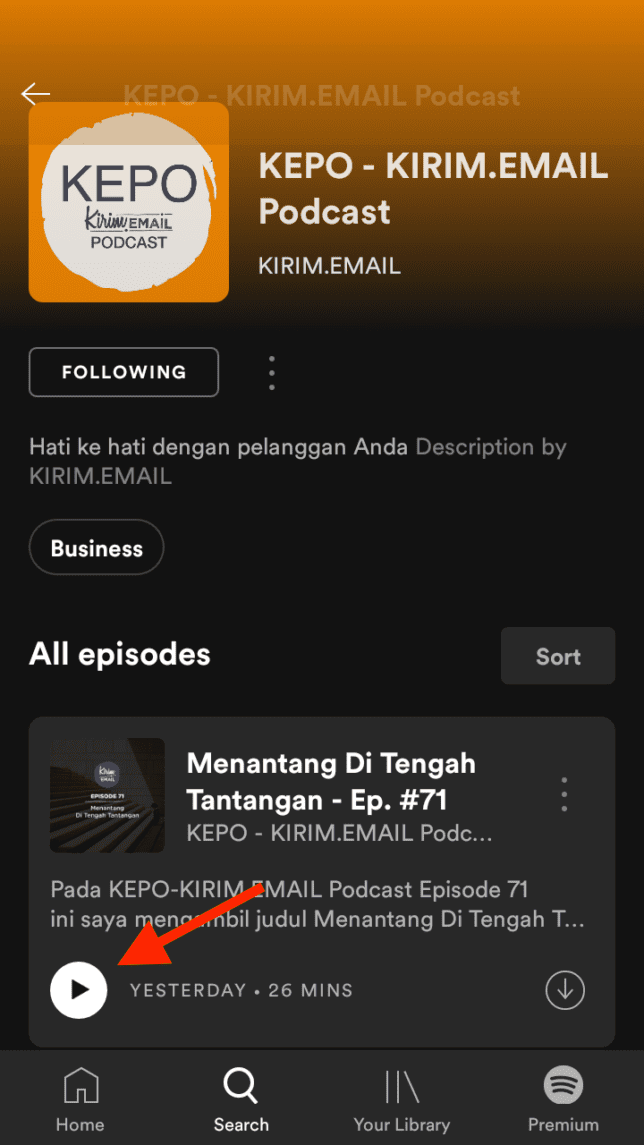 Tutorial Mendengarkan KEPO-KIRIM.EMAIL Podcast Dari Spotify - 5