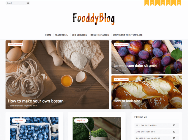 template blogger - foody blog